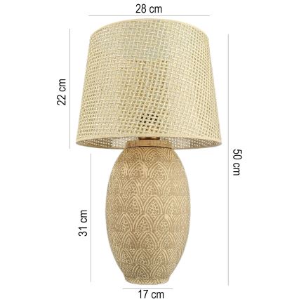 Candeeiro de mesa RAMZES 1xE27/40W/230V dourado