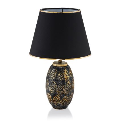 Candeeiro de mesa RAMZES 1xE27/40W/230V preto/dourado