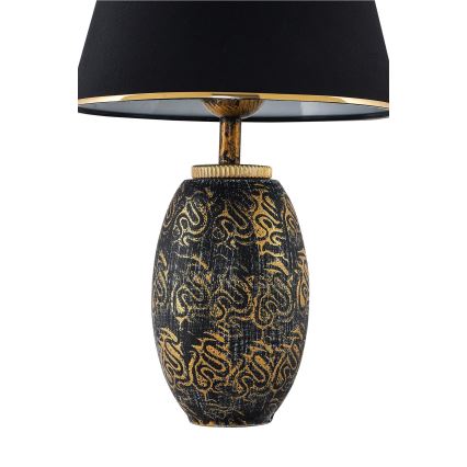 Candeeiro de mesa RAMZES 1xE27/40W/230V preto/dourado