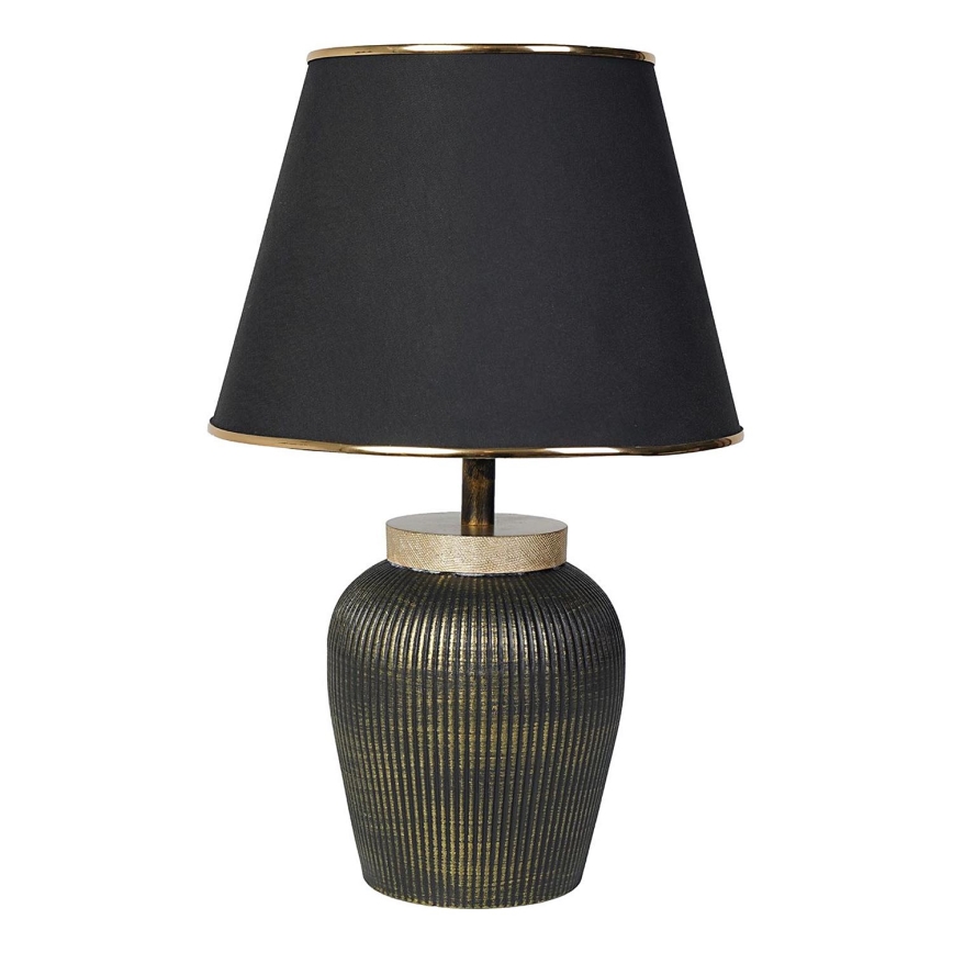 Candeeiro de mesa RAMZES 1xE27/40W/230V preto/dourado