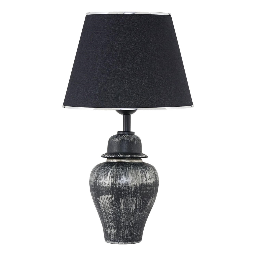 Candeeiro de mesa RAMZES 1xE27/40W/230V preto/prateado