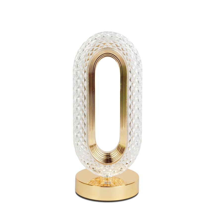 Candeeiro de mesa LED dimerizável recarregável DUBAI LED/2W/5V 2700K/4000K/6500K 400 mAh dourado