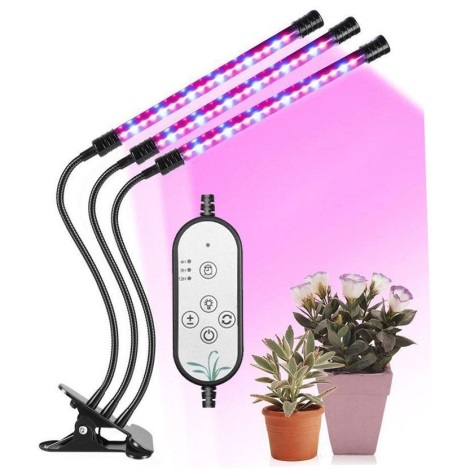 Candeeiro de mesa regulável LED com um clip para plantas em crescimento LED/12W/5V