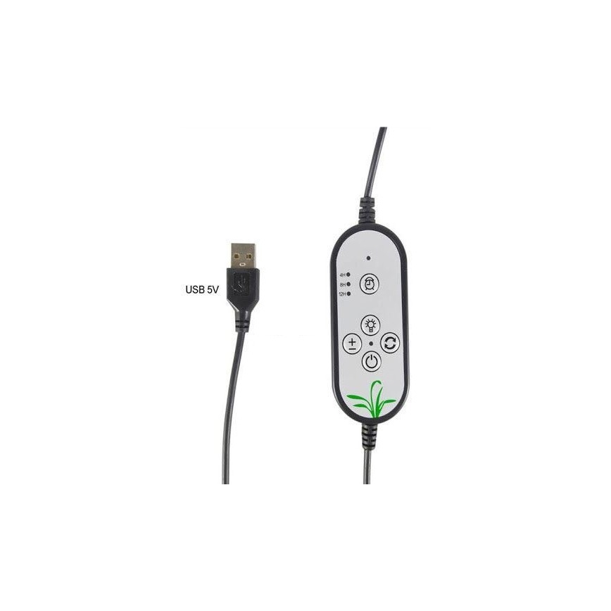 Candeeiro de mesa regulável LED com um clip para plantas em crescimento LED/12W/5V