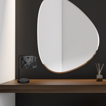 Candeeiro de mesa SATINO 1xE27/60W/230V preto/cinzento