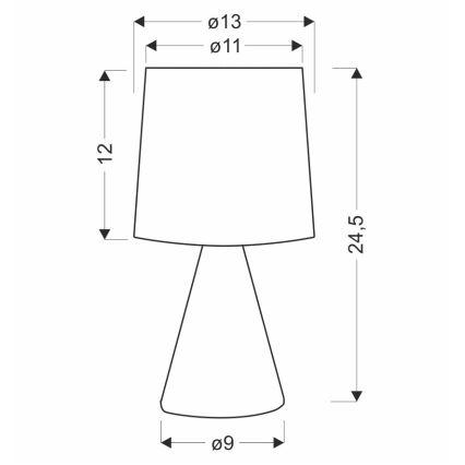 Candeeiro de mesa SATTI 1xE14/40W/230V creme