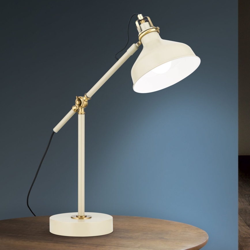 Candeeiro de mesa SCHILLER 1xE27/40W/230V creme/bronze