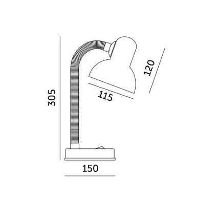 Candeeiro de mesa SMIESZEK 1xE27/40W/230V amarelo