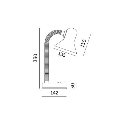 Candeeiro de mesa SMIESZEK 1xE27/40W/230V branco