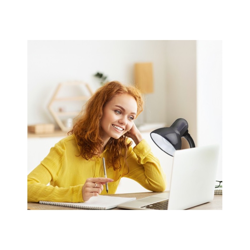 Candeeiro de mesa SMIESZEK 1xE27/40W/230V preto