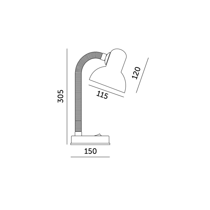 Candeeiro de mesa SMIESZEK 1xE27/40W/230V preto