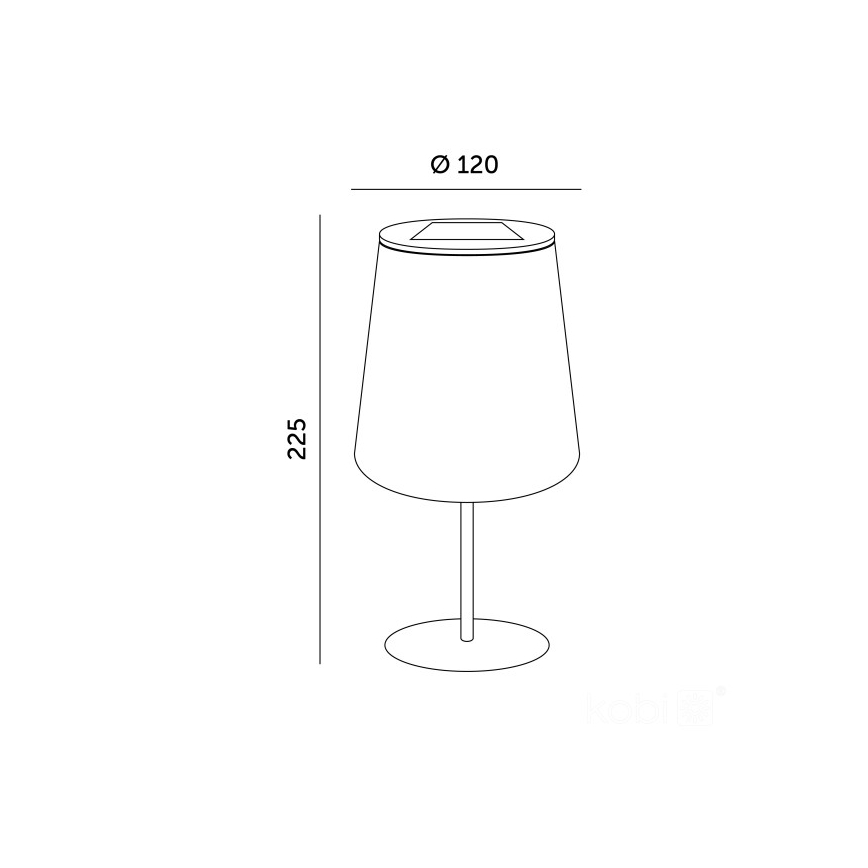 Candeeiro de mesa solar LED LUVETRA LED/1xAA 4000K IP44 200 mAh preto