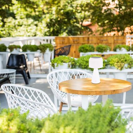 Candeeiro de mesa solar regulável LED LIMA LED/3,7V 1800 mAh 3000/4000/5000K IP44 branco