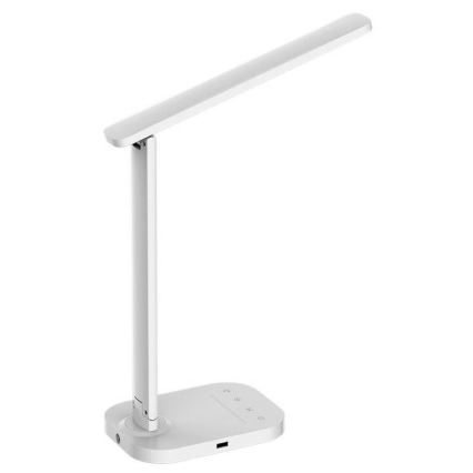 Candeeiro de mesa táctil LED com regulação e conector USB KIARA LED/7W/230V branco