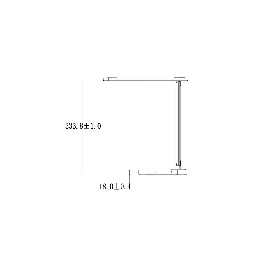 Candeeiro de mesa táctil LED com regulação e conector USB KIARA LED/7W/230V preto