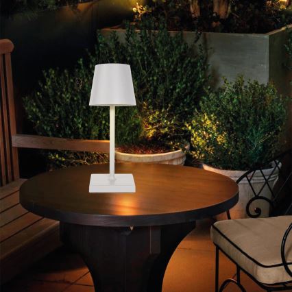 Candeeiro de mesa táctil LED com regulação LED/3,5W/5V 5200 mAh IP54 branco
