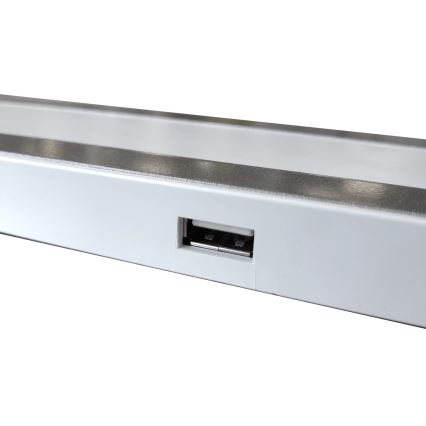 Candeeiro de mesa táctil LED com regulação MADERA LED/7W/230V USB branco