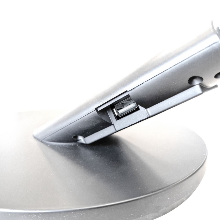 Candeeiro de mesa táctil LED com regulação OPTIMUM LED/7W/230V USB 3000/4000/6000K prateado