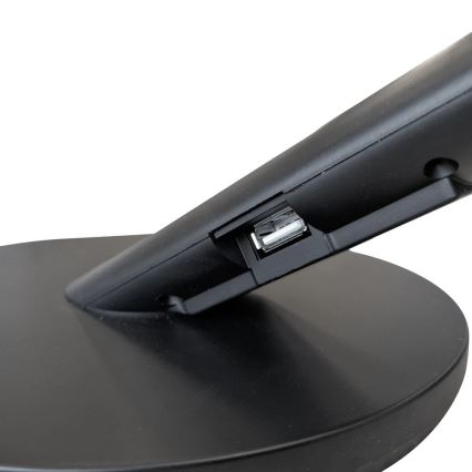 Candeeiro de mesa táctil LED com regulação OPTIMUM LED/7W/230V USB 3000/4000/6000K preto