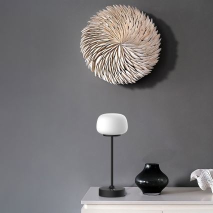 Candeeiro de mesa táctil LED com regulação RIMINI LED/2W/5V USB 2000 mAh preto/branco