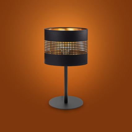 Candeeiro de mesa TAGO 1xE27/15W/230V preto/dourado