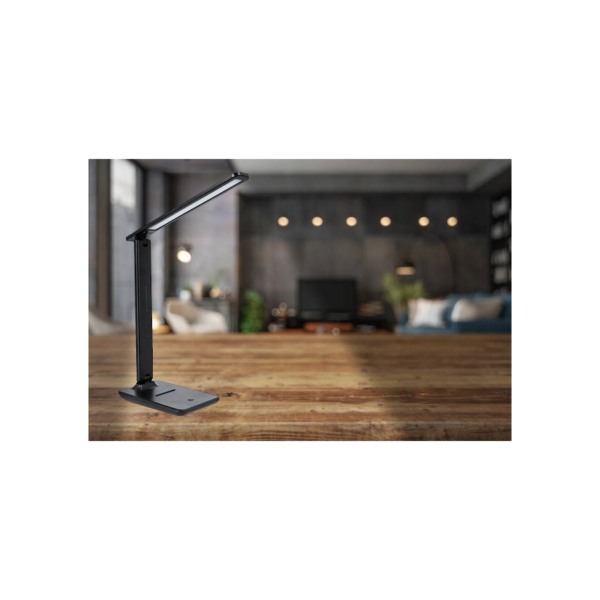 Candeeiro de mesa tátil LED com dimmer/6W/230V 3000/4000/6000K preto