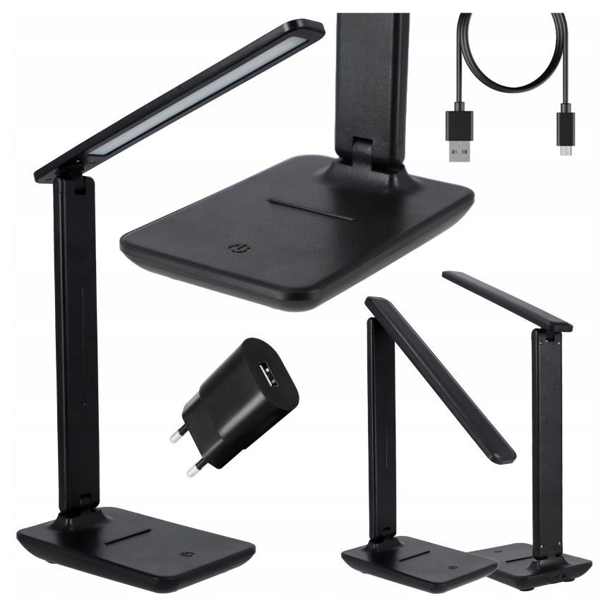 Candeeiro de mesa tátil LED com dimmer/6W/230V 3000/4000/6000K preto