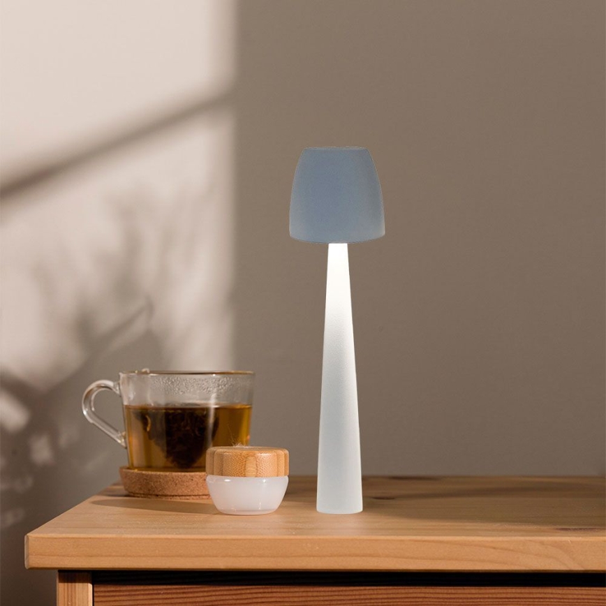 Candeeiro de mesa tátil LED com regulação LED/3W/5V 3000-6000K 1800 mAh branco