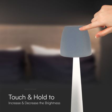 Candeeiro de mesa tátil LED com regulação LED/3W/5V 3000-6000K 1800 mAh branco