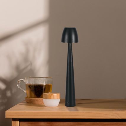 Candeeiro de mesa tátil LED com regulação LED/3W/5V 3000-6000K 1800 mAh preto