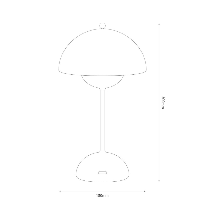 Candeeiro de Mesa Tátil LED Recarregável COSTA LED/3W/5V 2400 mAh 3000-6000K preto