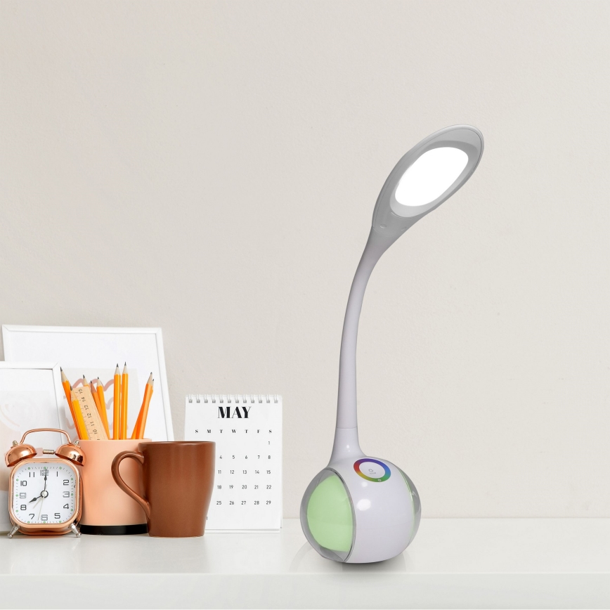 Candeeiro de mesa tátil LED RGBW com regulação COSMOS LED/6,5W/230V branco