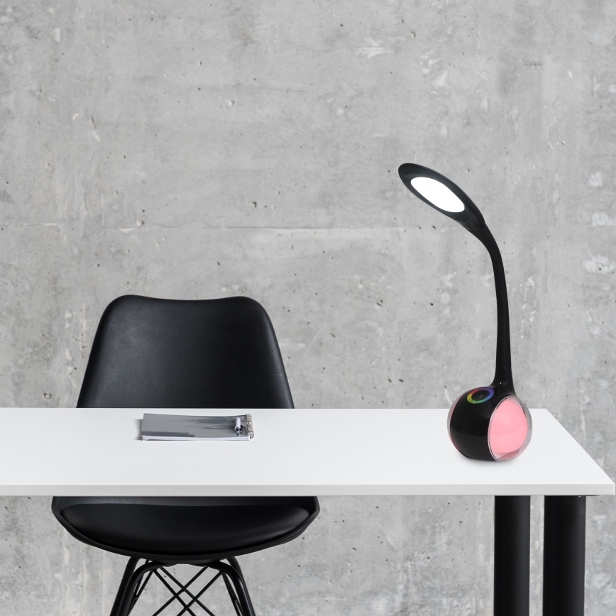 Candeeiro de mesa tátil LED RGBW com regulação COSMOS LED/6,5W/230V preto