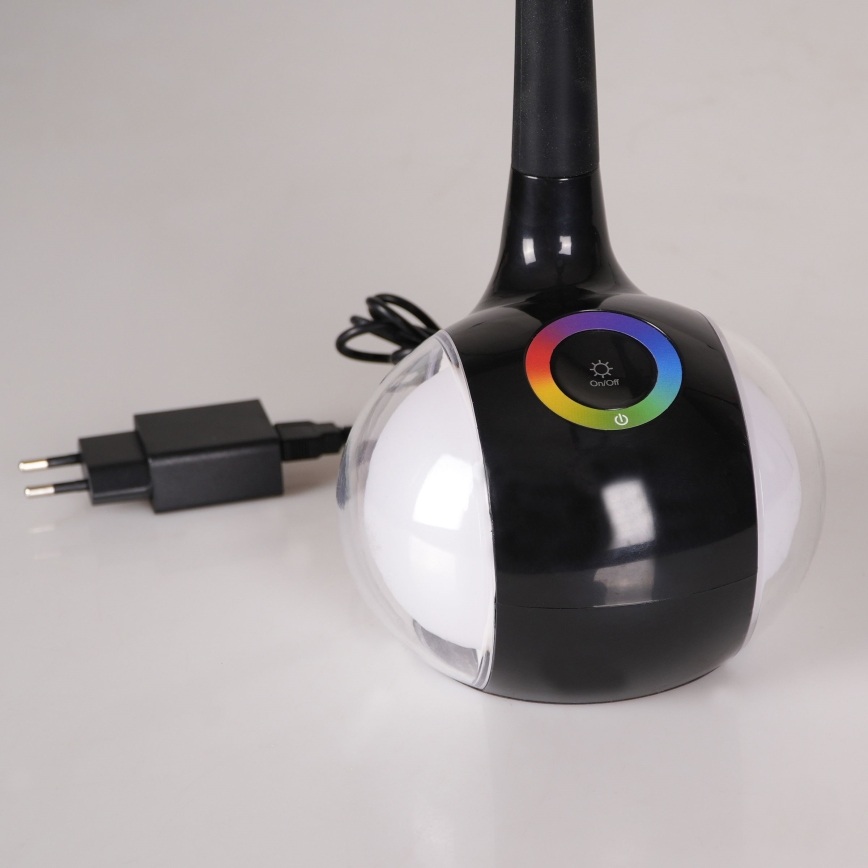 Candeeiro de mesa tátil LED RGBW com regulação COSMOS LED/6,5W/230V preto