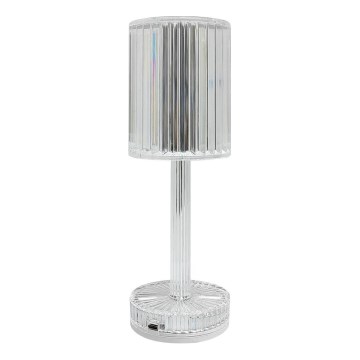 Candeeiro de mesa tátil recarregável LED SIMPLE LED/1W/5V 2400 mAh 3000-6000K transparente