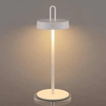 Candeeiro de mesa tátil recarregável regulável para exterior LED SHINE LED/1,5W/3,7V 3000 mAh IP44 branco
