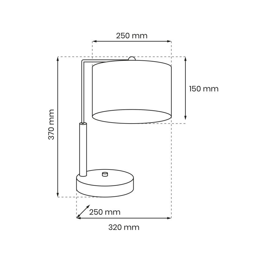 Candeeiro de mesa ULTIMO 1xE27/60W/230V preto