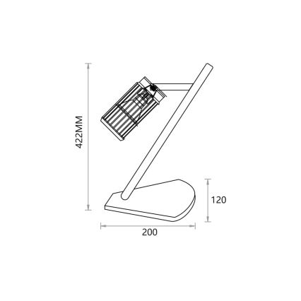 Candeeiro de mesa VERTICAL 1xGU10/8W/230V preto