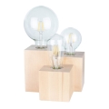 Candeeiro de mesa VINCENT 3xE27/15W/230V Bétula