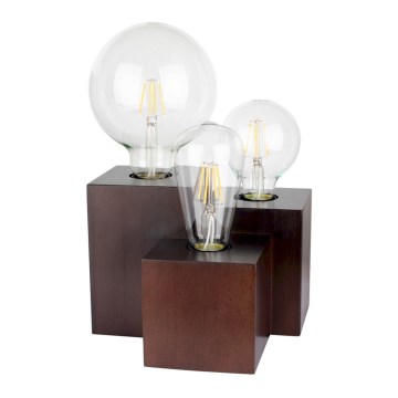 Candeeiro de mesa VINCENT 3xE27/15W/230V faia