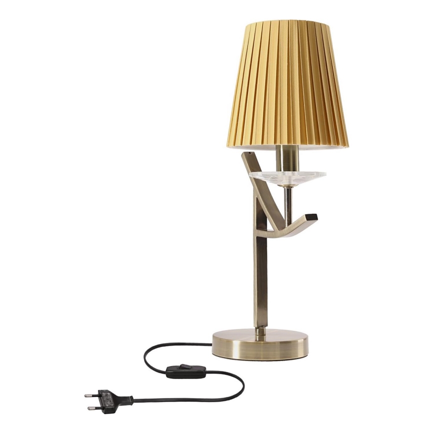 Candeeiro de mesa VITORIA 1xE14/40W/230V amarelo/latão