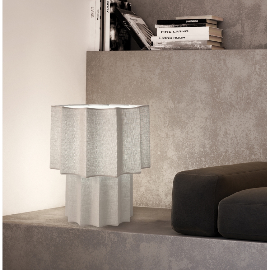 Candeeiro de mesa WAVY 1xE27/14W/230V cinzento