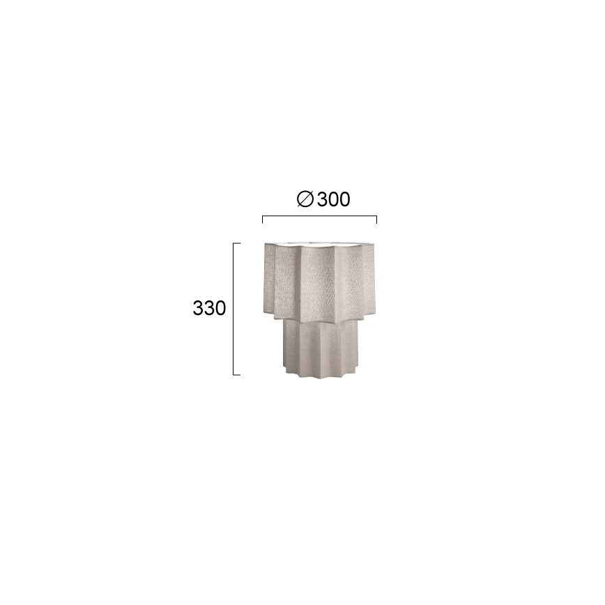 Candeeiro de mesa WAVY 1xE27/14W/230V cinzento