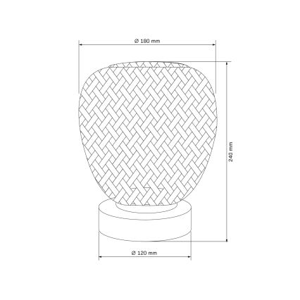 Candeeiro de mesa ZANZIBAR 1xE27/20W/230V diâmetro 18 cm bambu
