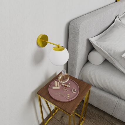 Candeeiro de parede 1xE27/40W/230V dourado/branco