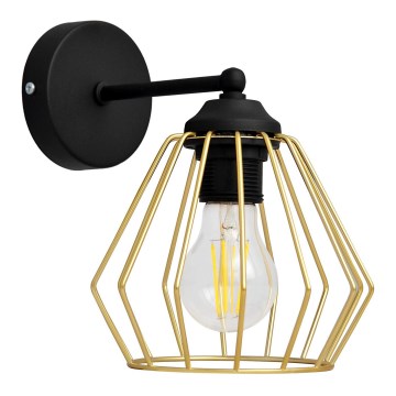 Candeeiro de parede AGAT 1xE27/15W/230V dourado/preto