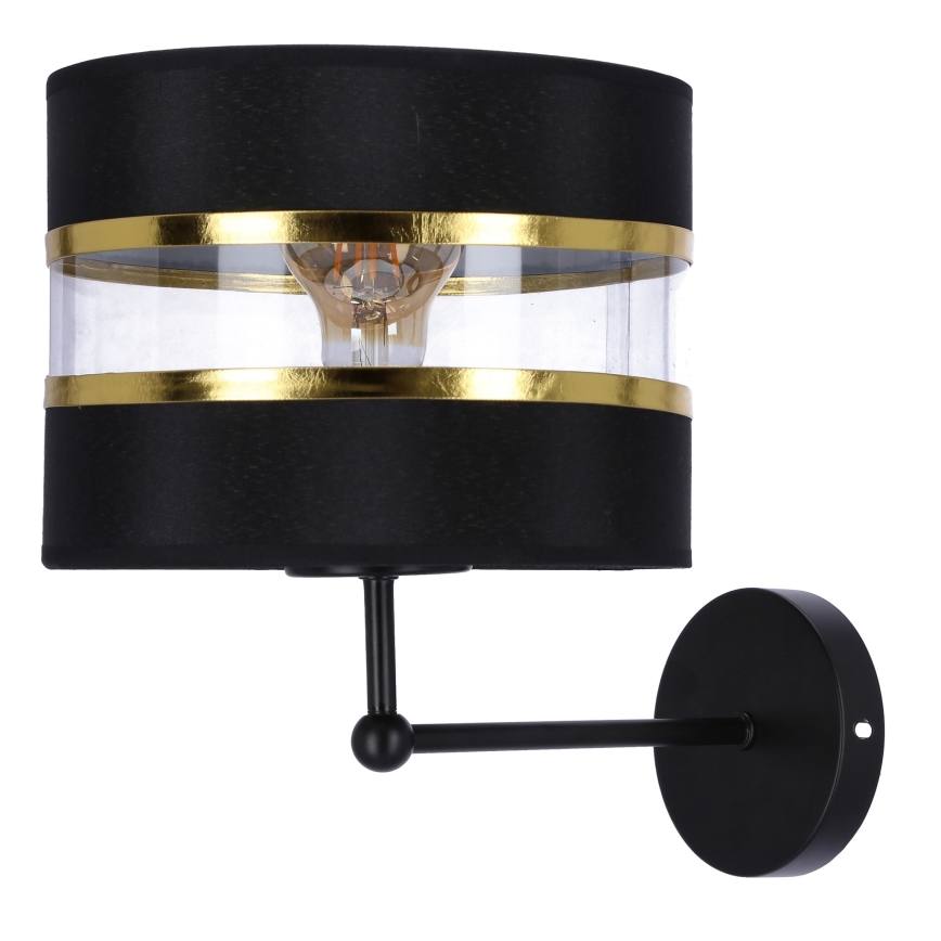 Candeeiro de parede ANDY 1xE27/40W/230V preto/dourada