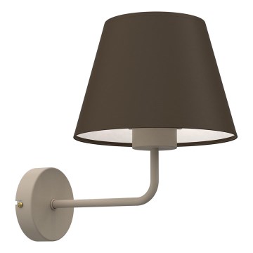 Candeeiro de parede ARDEN 1xE27/15W/230V bege/castanho