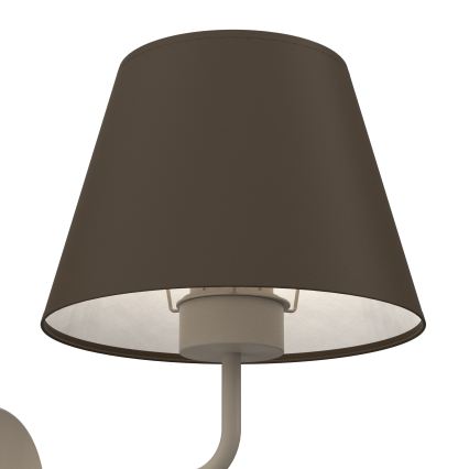 Candeeiro de parede ARDEN 1xE27/15W/230V bege/castanho