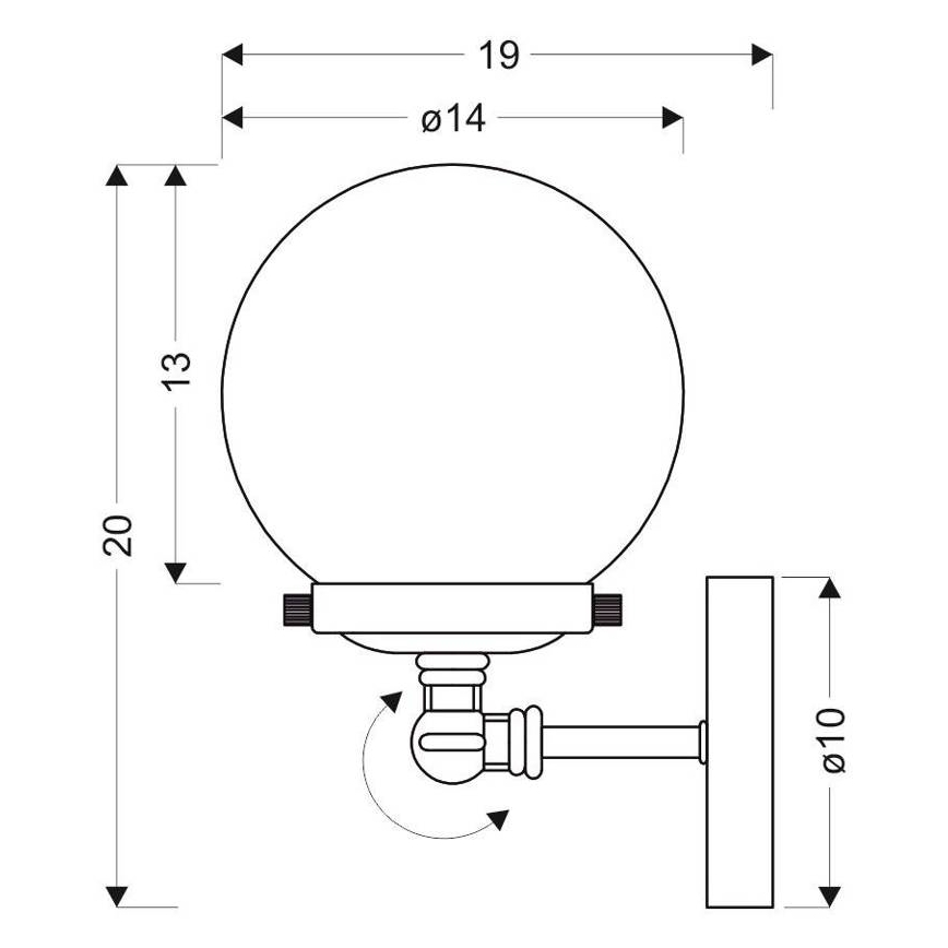 Candeeiro de parede BALLET 1xE27/40W/230V cromado mate
